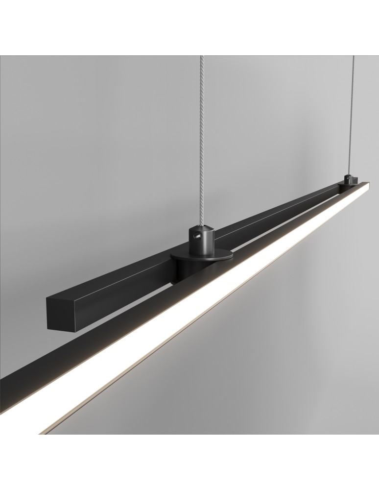 Maytoni Halo Lampa Wisząca Pozioma LED 48W 2200lm 4000K Czarny MOD005PL-L36BK