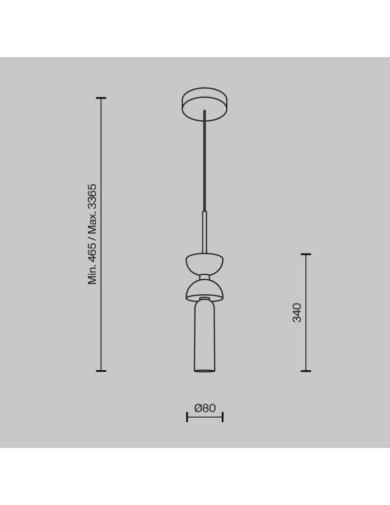 Maytoni Kyoto Lampa Wisząca 1xG9 28W Złoty, Szary MOD178PL-01GR