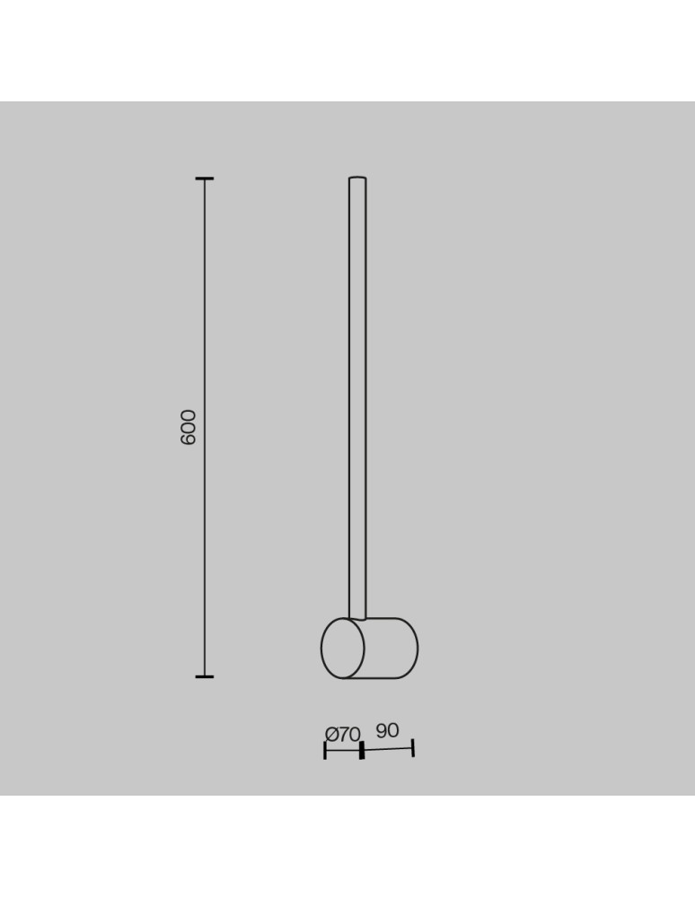 Maytoni Light stick Kinkiet Efekt Odbitego światła LED 7W 500lm 3000K Mosiądz MOD237WL-L6BS3K