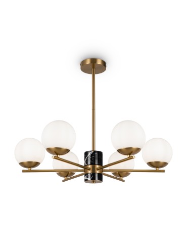 Maytoni Marble Żyrandol Nowoczesny Kule 6xE27 60W Mosiądz MOD187PL-06BS