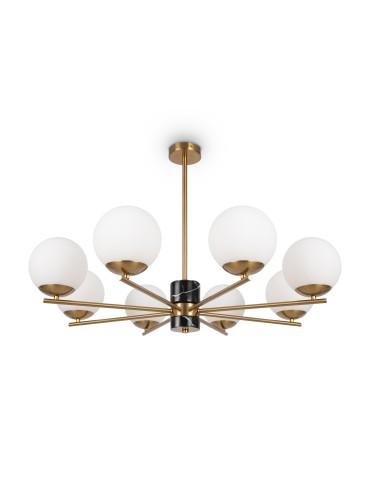 Maytoni Marble Żyrandol Nowoczesny Kule 8xE27 60W Mosiądz MOD187PL-08BS
