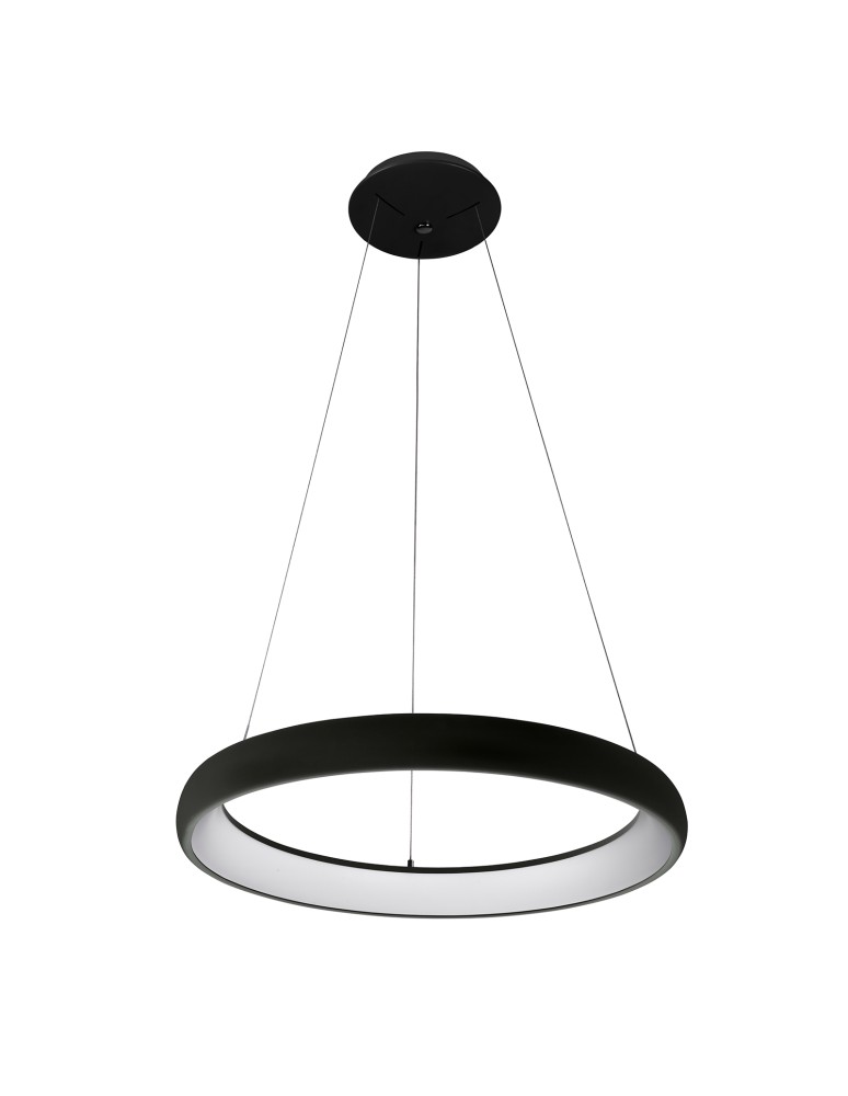 Lampy wiszące okręgi - ITALUX Alessia Czarny Wisząca LED 50W 2750lm 3000K 5280-850RP-BK-3 - produkt kolory-swiatla.pl 1