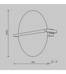 Maytoni Mira Kinkiet Designerski LED 14W 300lm 3000K Złoty MOD279WL-L14G3K Maytoni Mira Kinkiet Designerski LED 14W 300lm 3000K Złoty MOD279WL-L14G3K
