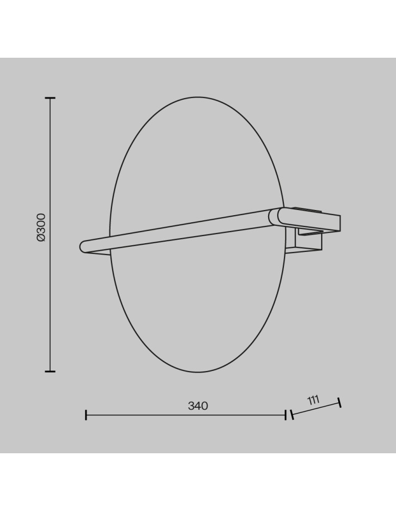 Maytoni Mira Kinkiet Designerski LED 14W 300lm 3000K Złoty MOD279WL-L14G3K Maytoni Mira Kinkiet Designerski LED 14W 300lm 3000K Złoty MOD279WL-L14G3K