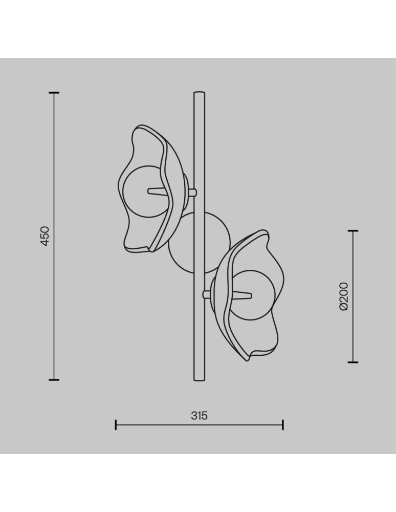 Kinkiety - Maytoni Miracle Kinkiet/Ścienna 2xG9 28W Mosiądz MOD207WL-02BS - product kolory-swiatla.pl 2