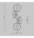 Kinkiety - Maytoni Miracle Kinkiet/Ścienna 4xG9 28W Mosiądz MOD207WL-04BS - product 3