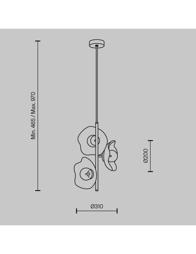 Lampy wiszące - Maytoni Miracle Lampa Wisząca 3xG9 28W Mosiądz MOD207PL-03BS - product kolory-swiatla.pl 3