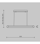 Maytoni Motion Lampa Wisząca Pozioma Nowoczesna nad Biurko/Wyspę LED 40W 2500lm 3000K Biały MOD276PL-L40W3K Maytoni Motion Lampa Wisząca Pozioma Nowoczesna nad Biurko/Wyspę LED 40W 2500lm 3000K Biały MOD276PL-L40W3K