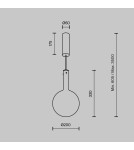 Lampy wiszące - Maytoni Nebula Lampa Wisząca Szklane Kule LED 4W 400lm 3000K Czarny MOD182PL-L4B3K - product 2