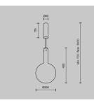 Maytoni Nebula Lampa Wisząca Szklane Kule LED 6W 700lm 3000K Czarny MOD182PL-L6B3K Maytoni Nebula Lampa Wisząca Szklane Kule LED 6W 700lm 3000K Czarny MOD182PL-L6B3K