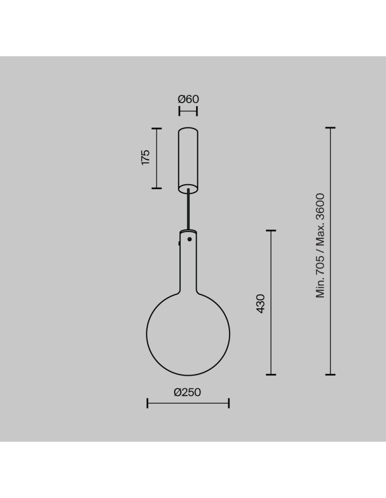 Maytoni Nebula Lampa Wisząca Szklane Kule LED 6W 700lm 3000K Czarny MOD182PL-L6B3K Maytoni Nebula Lampa Wisząca Szklane Kule LED 6W 700lm 3000K Czarny MOD182PL-L6B3K