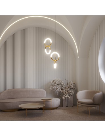 Maytoni Node Lampa Wisząca Nowoczesna LED 18W 1200lm 3000K Złoty MOD165PL-L18G3K - produkt 2