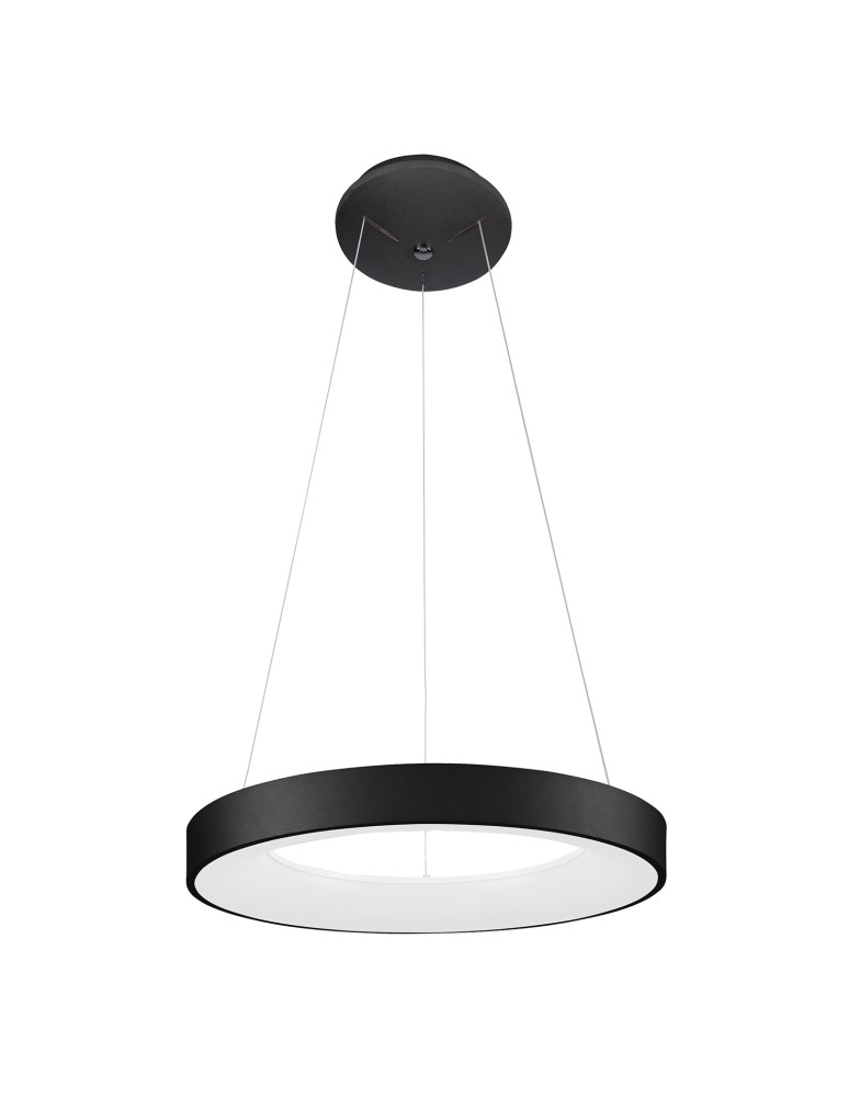 Lampy wiszące okręgi - ITALUX Giulia Czarny Wisząca LED 40W 2200lm 3000K 5304-840RP-BK-3 - produkt kolory-swiatla.pl 1