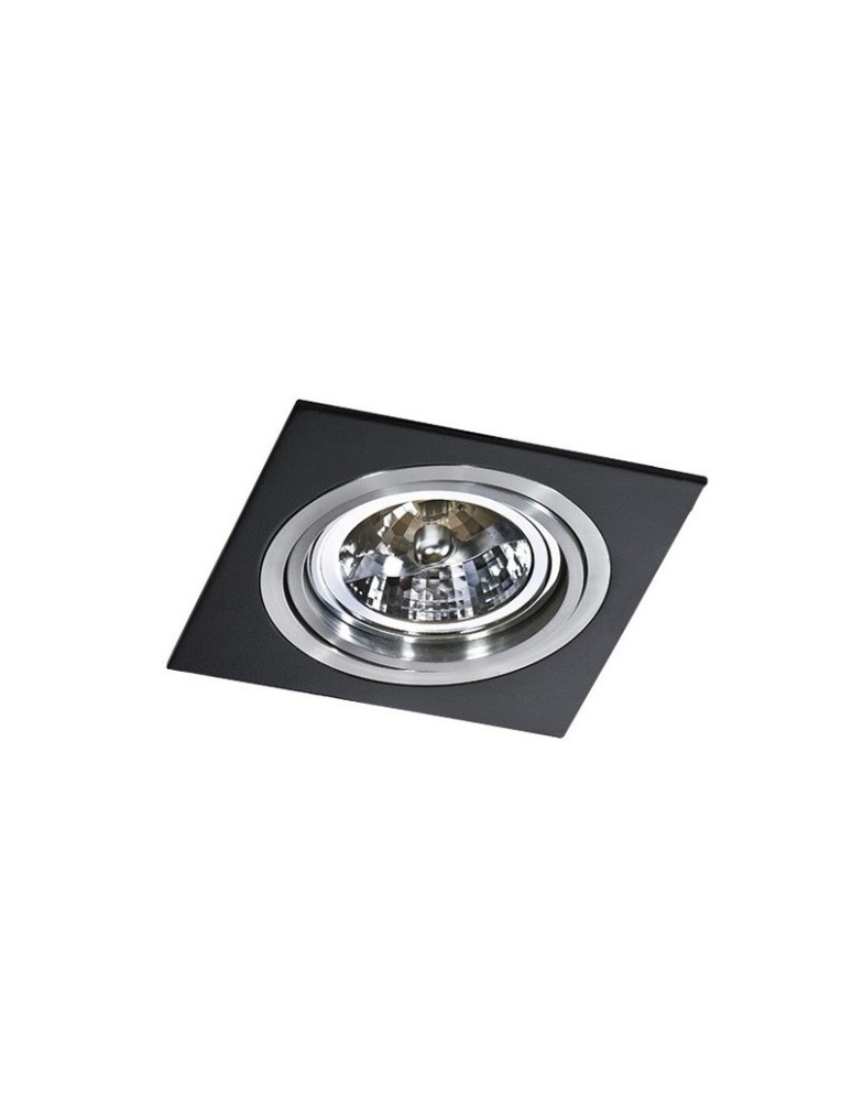Lampy podtynkowe kierunkowe - Azzardo SIRO 1 BLACK/ALUMINIUM 1xES111 Wpuszczana Czarny/Aluminium AZ0769 - produkt kolory-swiatla.pl 1
