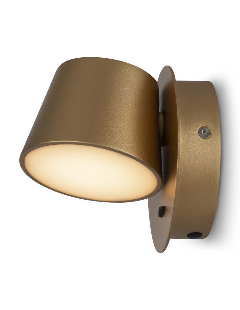 Maytoni Pixel Kinkiet/Ścienna z Włącznikiem LED 7W 350lm 3000K Mosiądz MOD421WL-L6BS3K Maytoni Pixel Kinkiet/Ścienna z Włącznikiem LED 7W 350lm 3000K Mosiądz MOD421WL-L6BS3K