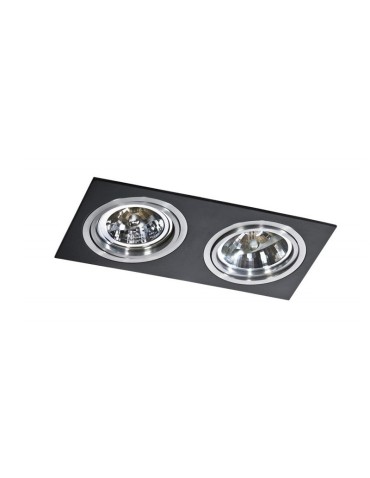 Azzardo SIRO 2 BLACK/ALU 2xES111 Wpuszczana Czarny/Aluminium AZ0772