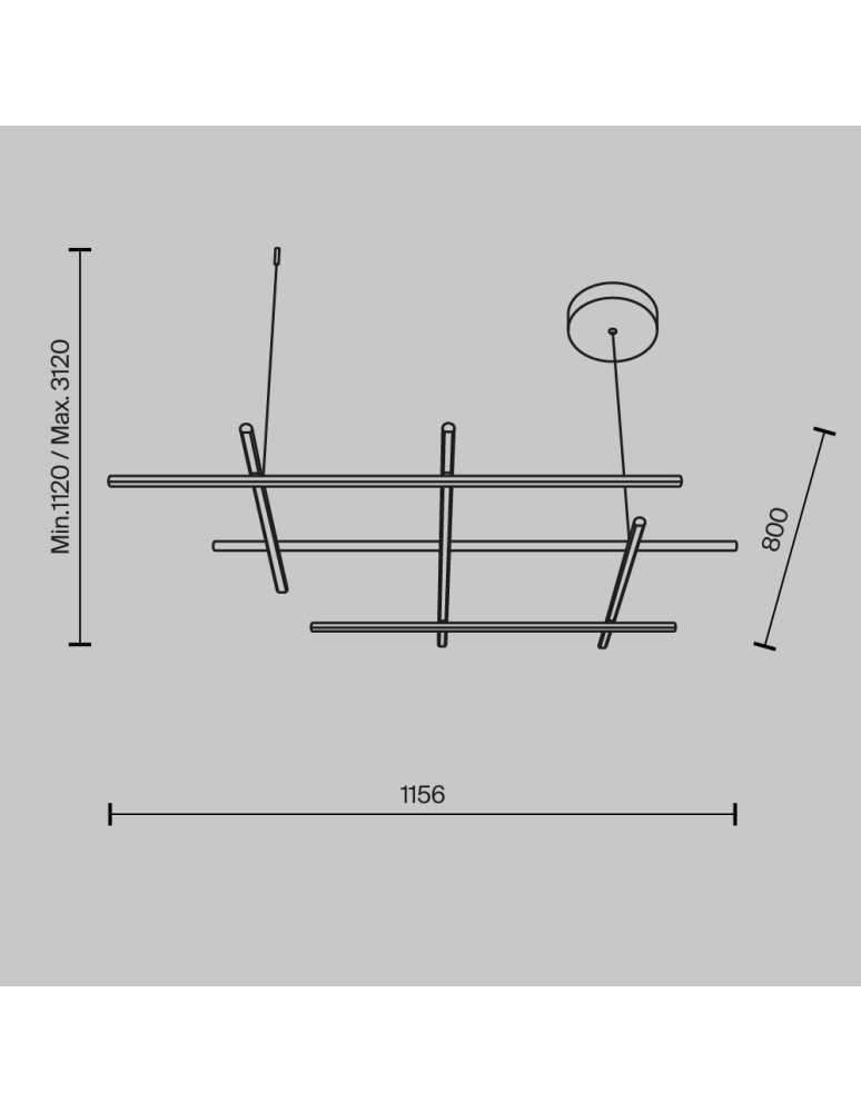 Maytoni Radiance Lampa Wisząca LED 80W 3150lm 3000K Złoty MOD278PL-L86G3K