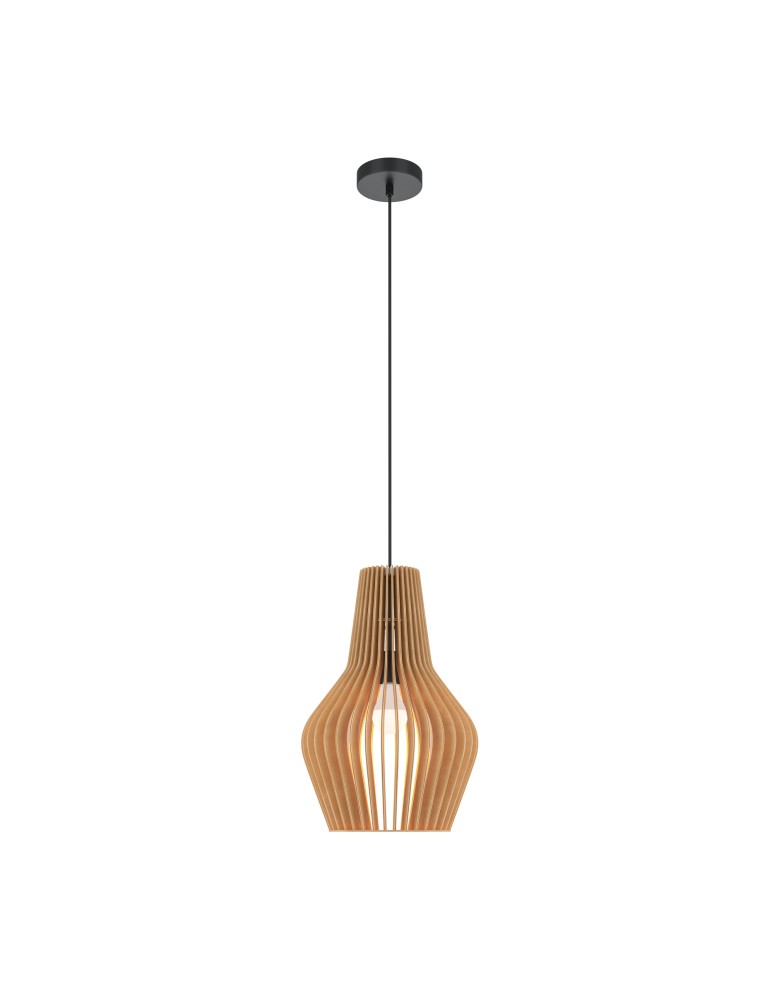 Maytoni Roots Lampa Wisząca Drewniana 1xE27 40W Czarny MOD191PL-01W1 Maytoni Roots Lampa Wisząca Drewniana 1xE27 40W Czarny MOD191PL-01W1