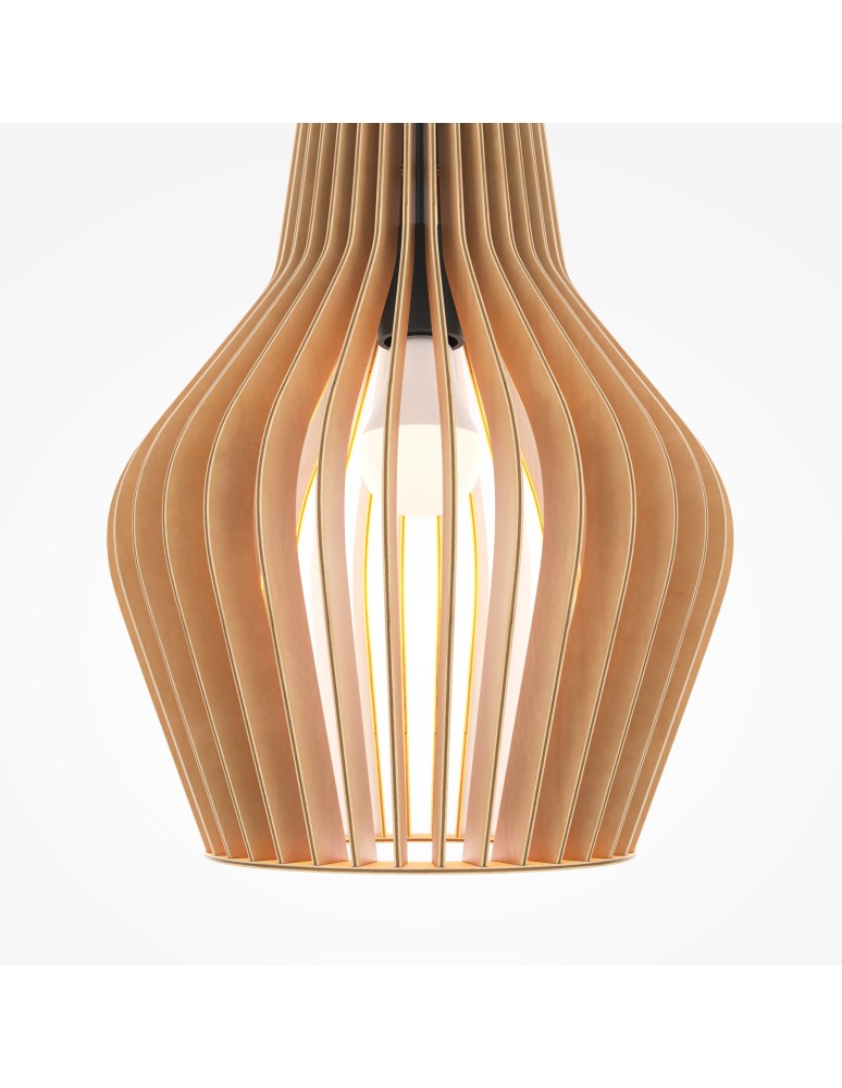 Maytoni Roots Lampa Wisząca Drewniana 1xE27 40W Czarny MOD191PL-01W1 Maytoni Roots Lampa Wisząca Drewniana 1xE27 40W Czarny MOD191PL-01W1