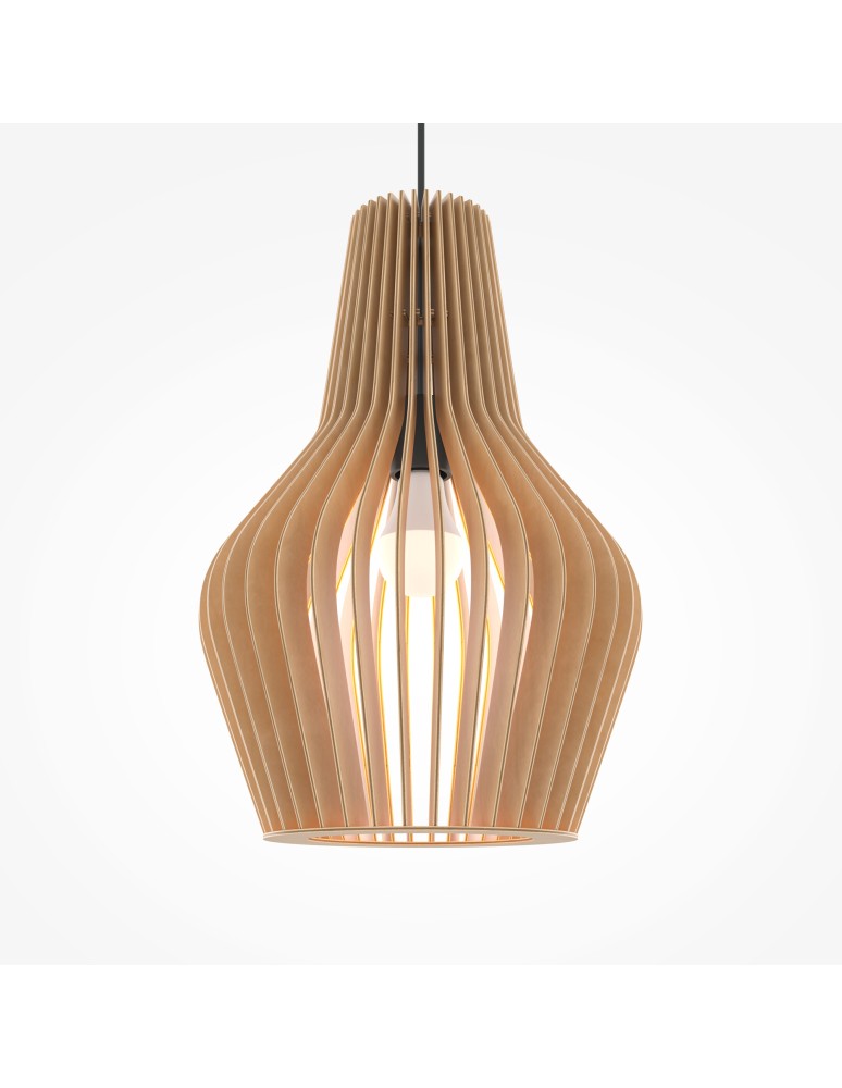 Maytoni Roots Lampa Wisząca Drewniana 1xE27 40W Czarny MOD191PL-01W1 Maytoni Roots Lampa Wisząca Drewniana 1xE27 40W Czarny MOD191PL-01W1
