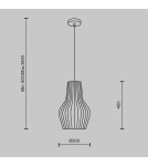 Maytoni Roots Lampa Wisząca Drewniana 1xE27 40W Czarny MOD191PL-01W1 Maytoni Roots Lampa Wisząca Drewniana 1xE27 40W Czarny MOD191PL-01W1