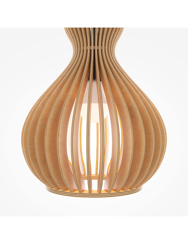 Maytoni Roots Lampa Wisząca Drewniana 1xE27 40W Czarny MOD192PL-01W1 Maytoni Roots Lampa Wisząca Drewniana 1xE27 40W Czarny MOD192PL-01W1