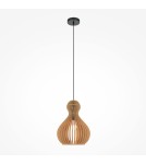 Maytoni Roots Lampa Wisząca Drewniana 1xE27 40W Czarny MOD192PL-01W1 Maytoni Roots Lampa Wisząca Drewniana 1xE27 40W Czarny MOD192PL-01W1
