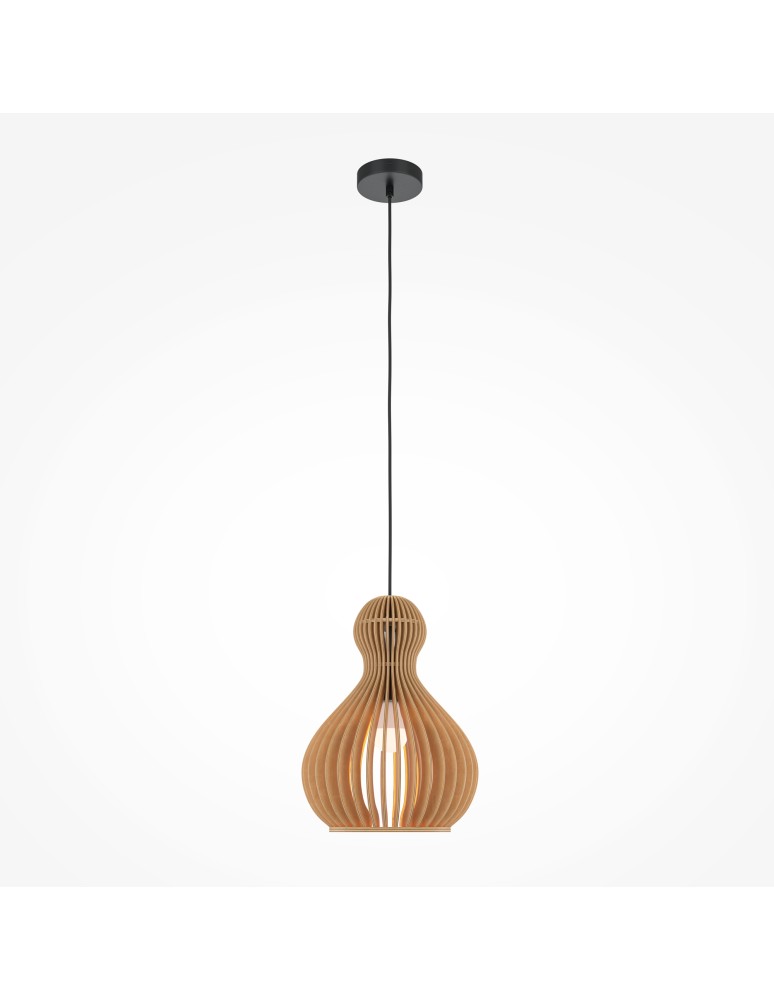 Maytoni Roots Lampa Wisząca Drewniana 1xE27 40W Czarny MOD192PL-01W1 Maytoni Roots Lampa Wisząca Drewniana 1xE27 40W Czarny MOD192PL-01W1