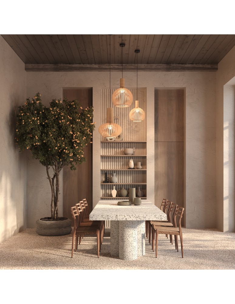 Maytoni Roots Lampa Wisząca Drewniana 1xE27 40W Czarny MOD193PL-01W1 Maytoni Roots Lampa Wisząca Drewniana 1xE27 40W Czarny MOD193PL-01W1