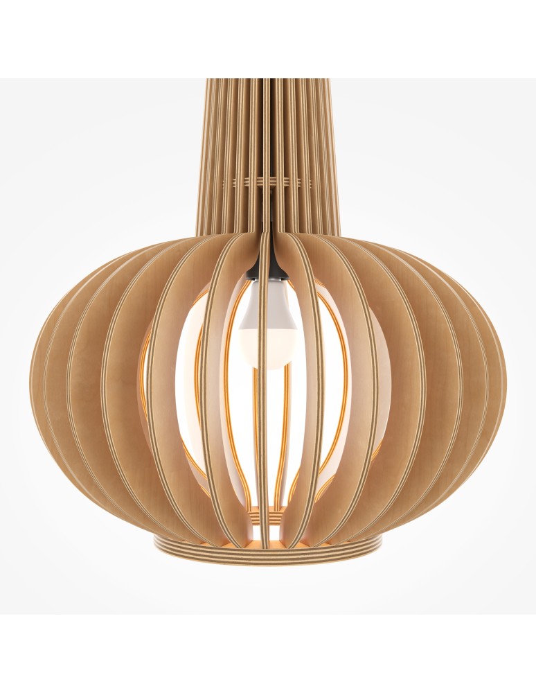 Maytoni Roots Lampa Wisząca Drewniana 1xE27 40W Czarny MOD193PL-01W1 Maytoni Roots Lampa Wisząca Drewniana 1xE27 40W Czarny MOD193PL-01W1