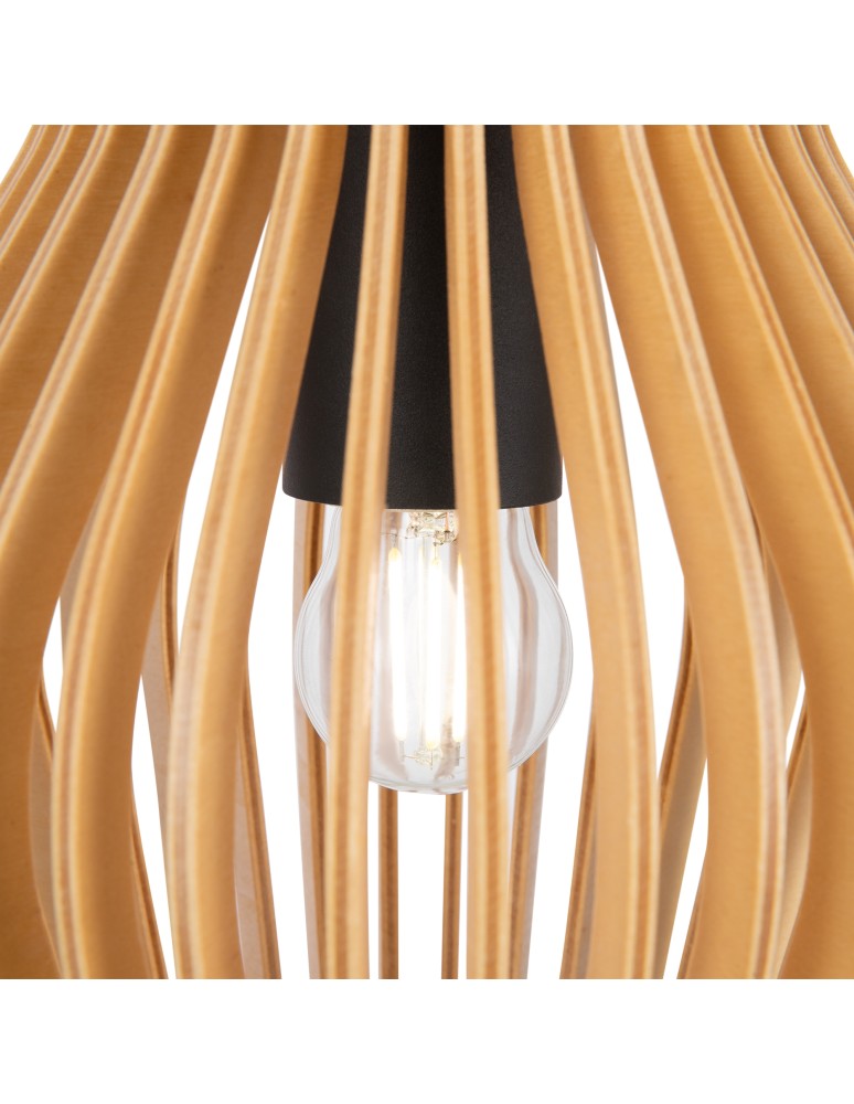 Maytoni Roots Lampa Wisząca Drewniana 1xE27 40W Czarny MOD191PL-01W Maytoni Roots Lampa Wisząca Drewniana 1xE27 40W Czarny MOD191PL-01W