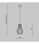 Maytoni Roots Lampa Wisząca Drewniana 1xE27 40W Czarny MOD191PL-01W Maytoni Roots Lampa Wisząca Drewniana 1xE27 40W Czarny MOD191PL-01W