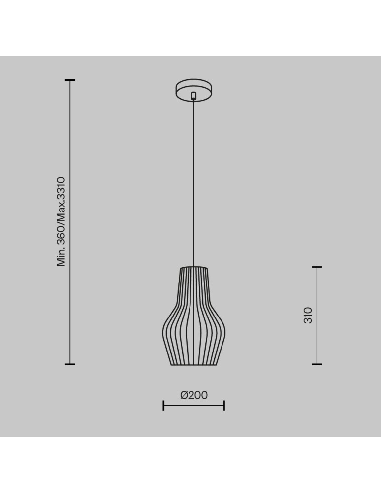 Maytoni Roots Lampa Wisząca Drewniana 1xE27 40W Czarny MOD191PL-01W Maytoni Roots Lampa Wisząca Drewniana 1xE27 40W Czarny MOD191PL-01W