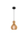 Maytoni Roots Lampa Wisząca Drewniana 1xE27 40W Czarny MOD192PL-01W