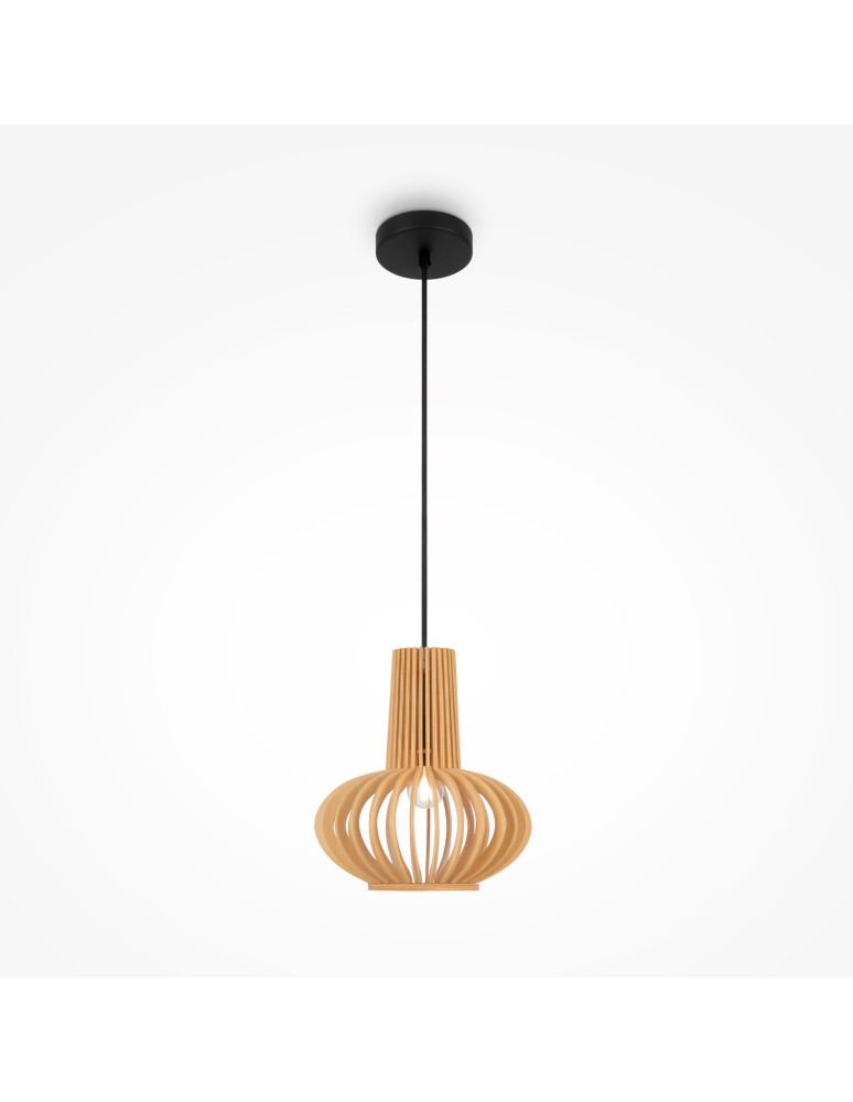 Maytoni Roots Lampa Wisząca Drewniana 1xE27 40W Czarny MOD193PL-01W Maytoni Roots Lampa Wisząca Drewniana 1xE27 40W Czarny MOD193PL-01W