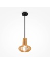 Maytoni Roots Lampa Wisząca Drewniana 1xE27 40W Czarny MOD193PL-01W