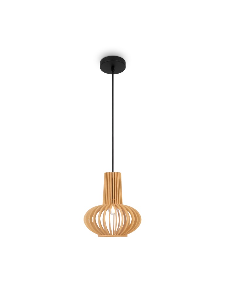 Maytoni Roots Lampa Wisząca Drewniana 1xE27 40W Czarny MOD193PL-01W Maytoni Roots Lampa Wisząca Drewniana 1xE27 40W Czarny MOD193PL-01W