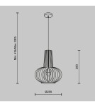 Maytoni Roots Lampa Wisząca Drewniana 1xE27 40W Czarny MOD193PL-01W Maytoni Roots Lampa Wisząca Drewniana 1xE27 40W Czarny MOD193PL-01W