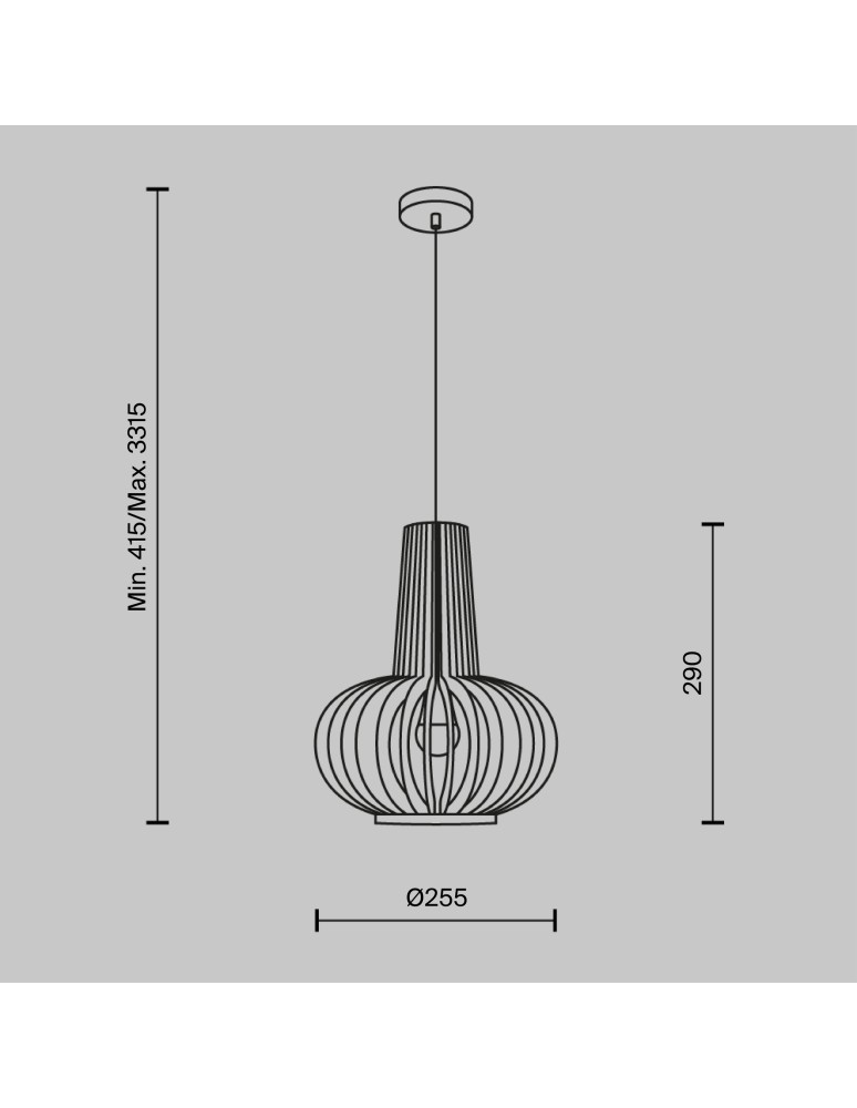 Maytoni Roots Lampa Wisząca Drewniana 1xE27 40W Czarny MOD193PL-01W Maytoni Roots Lampa Wisząca Drewniana 1xE27 40W Czarny MOD193PL-01W