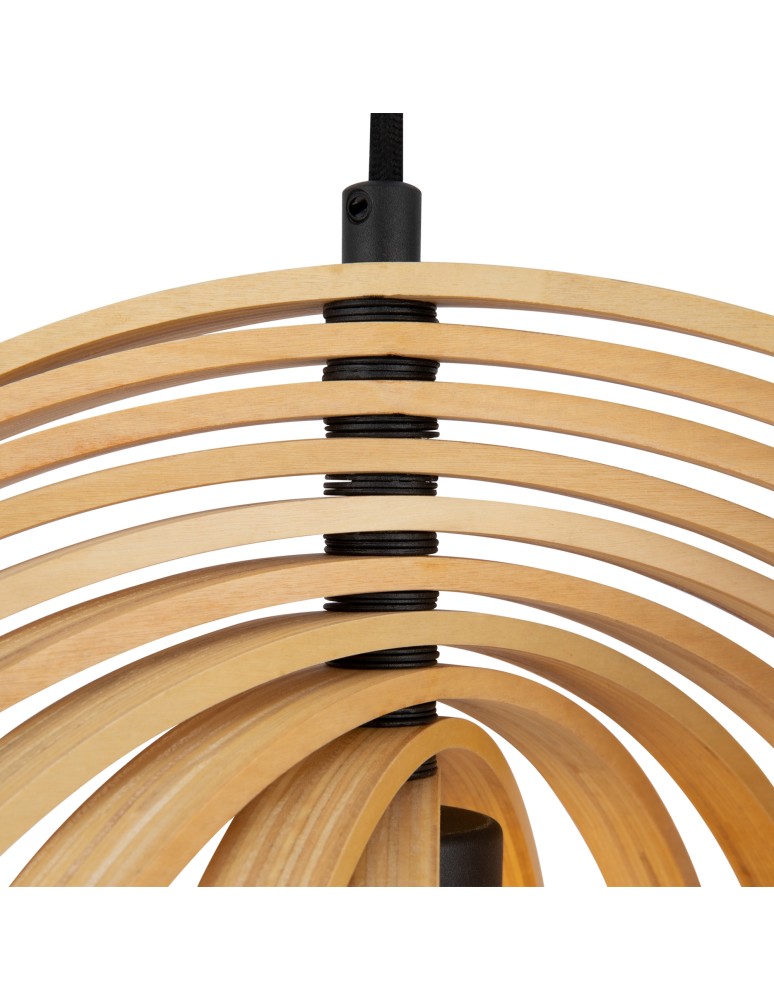 Maytoni Roots Lampa Wisząca Drewniana 1xE27 40W Czarny MOD197PL-01W Maytoni Roots Lampa Wisząca Drewniana 1xE27 40W Czarny MOD197PL-01W