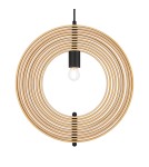 Maytoni Roots Lampa Wisząca Drewniana 1xE27 40W Czarny MOD197PL-01W Maytoni Roots Lampa Wisząca Drewniana 1xE27 40W Czarny MOD197PL-01W