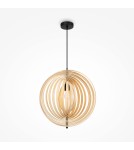 Maytoni Roots Lampa Wisząca Drewniana 1xE27 40W Czarny MOD197PL-01W1 Maytoni Roots Lampa Wisząca Drewniana 1xE27 40W Czarny MOD197PL-01W1