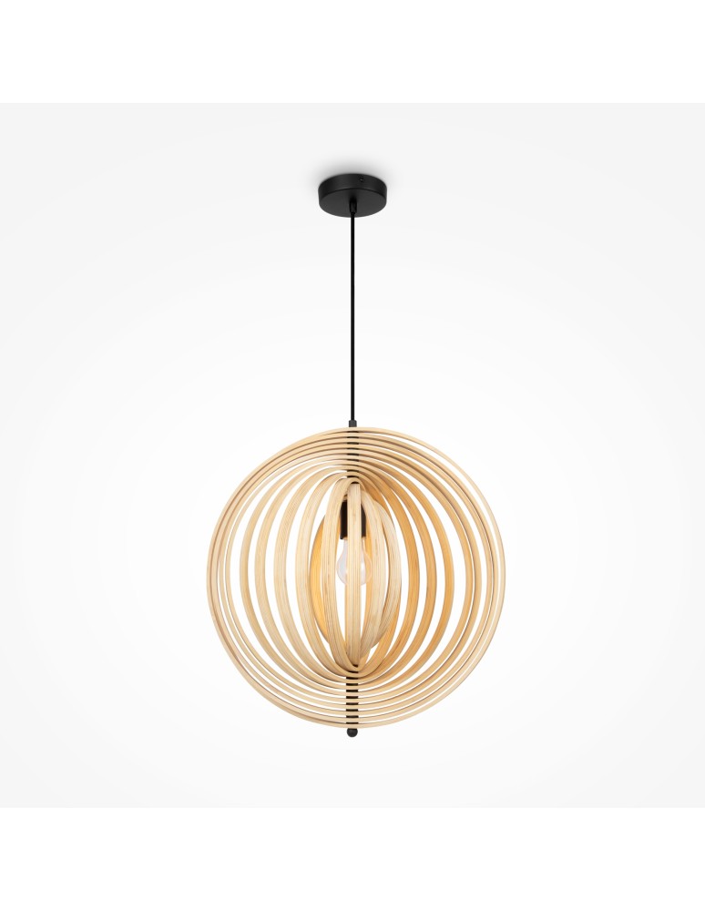 Maytoni Roots Lampa Wisząca Drewniana 1xE27 40W Czarny MOD197PL-01W1 Maytoni Roots Lampa Wisząca Drewniana 1xE27 40W Czarny MOD197PL-01W1