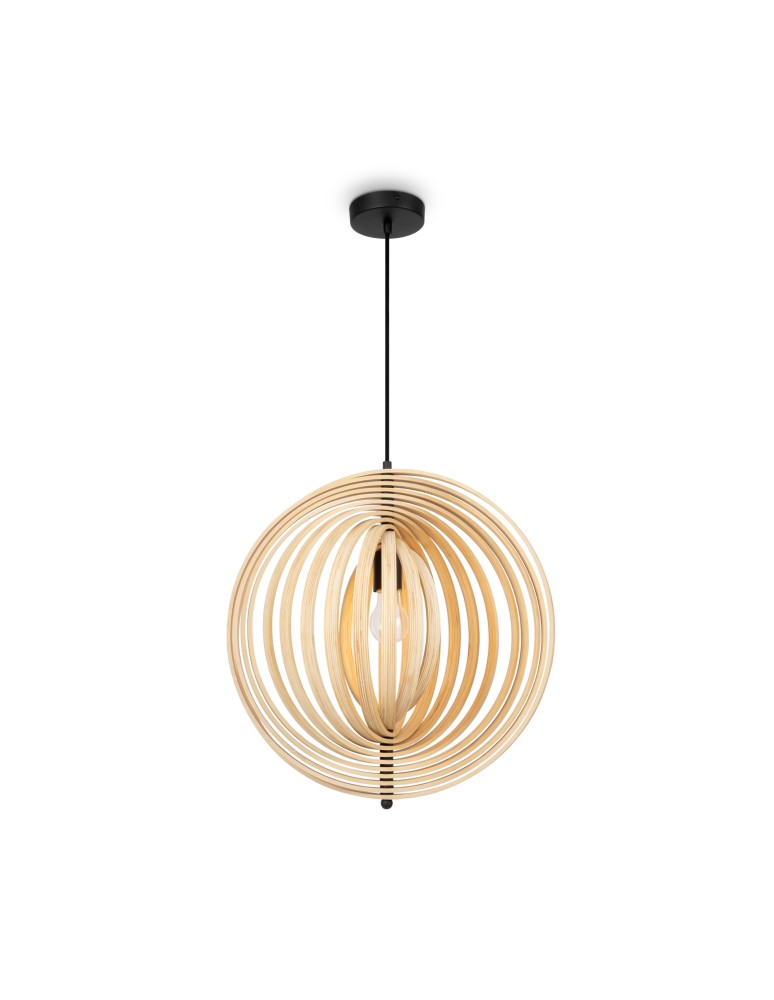 Maytoni Roots Lampa Wisząca Drewniana 1xE27 40W Czarny MOD197PL-01W1 Maytoni Roots Lampa Wisząca Drewniana 1xE27 40W Czarny MOD197PL-01W1