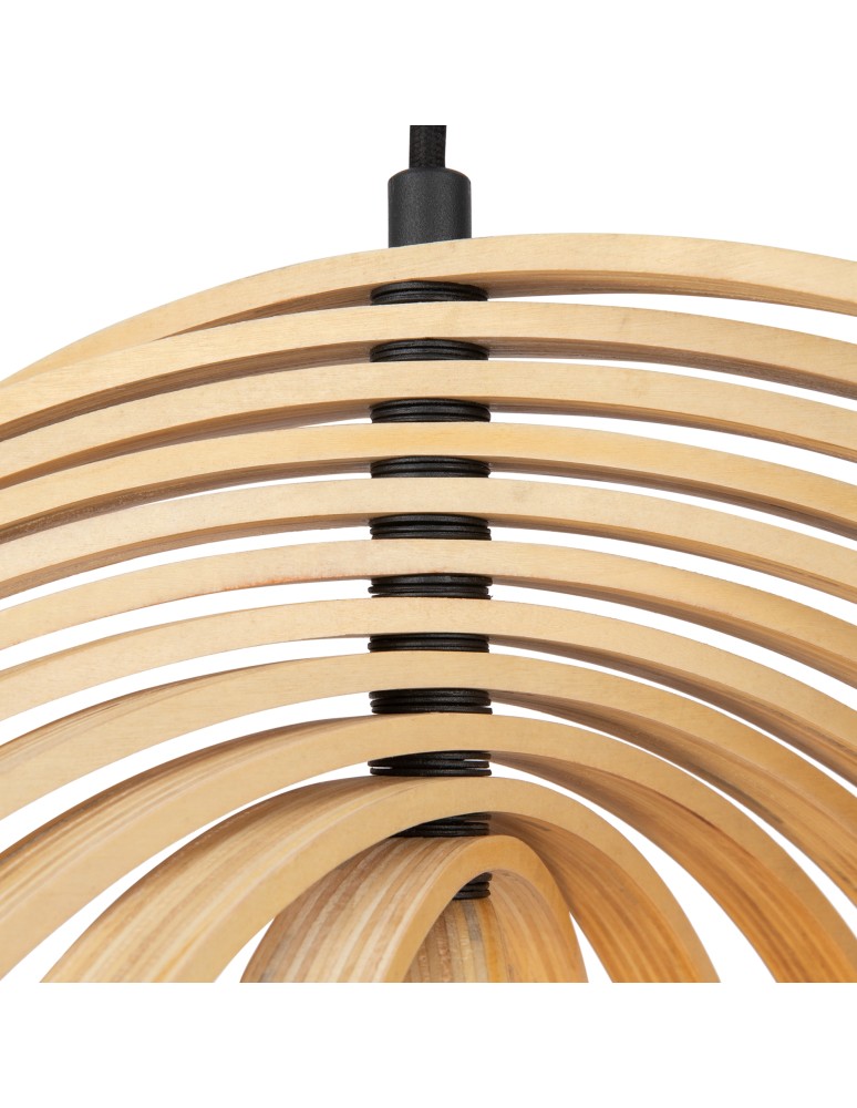 Maytoni Roots Lampa Wisząca Drewniana 1xE27 40W Czarny MOD197PL-01W1 Maytoni Roots Lampa Wisząca Drewniana 1xE27 40W Czarny MOD197PL-01W1