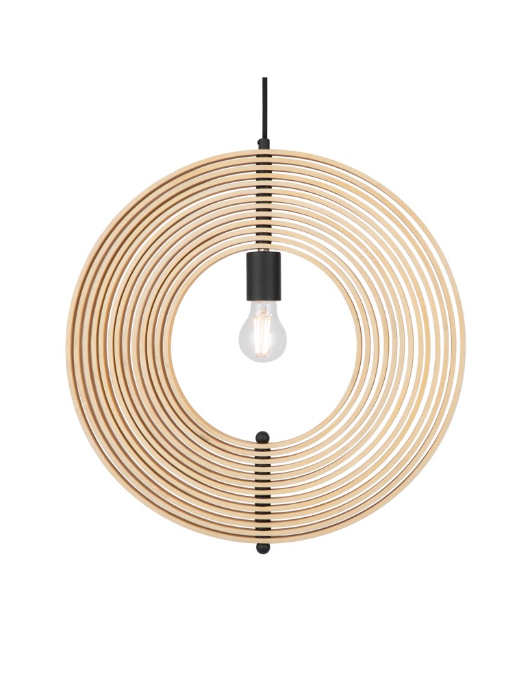 Maytoni Roots Lampa Wisząca Drewniana 1xE27 40W Czarny MOD197PL-01W1 Maytoni Roots Lampa Wisząca Drewniana 1xE27 40W Czarny MOD197PL-01W1