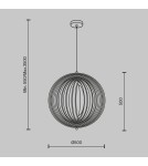 Maytoni Roots Lampa Wisząca Drewniana 1xE27 40W Czarny MOD197PL-01W1 Maytoni Roots Lampa Wisząca Drewniana 1xE27 40W Czarny MOD197PL-01W1