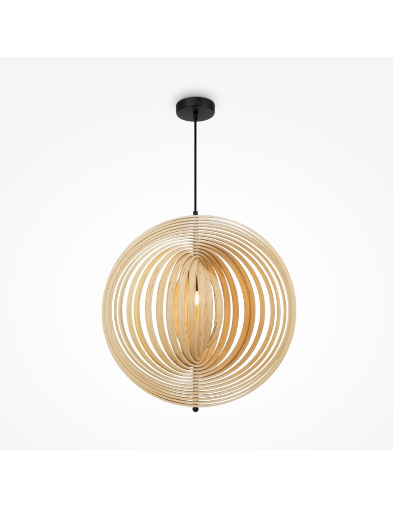 Maytoni Roots Lampa Wisząca Drewniana 1xE27 40W Czarny MOD197PL-01W2 Maytoni Roots Lampa Wisząca Drewniana 1xE27 40W Czarny MOD197PL-01W2