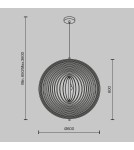 Maytoni Roots Lampa Wisząca Drewniana 1xE27 40W Czarny MOD197PL-01W2 Maytoni Roots Lampa Wisząca Drewniana 1xE27 40W Czarny MOD197PL-01W2