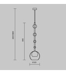 Lampy wiszące - Maytoni Ros Lampa Wisząca Szklane Kule 1xGU10 28W Czarny MOD227PL-01B1 - product 2